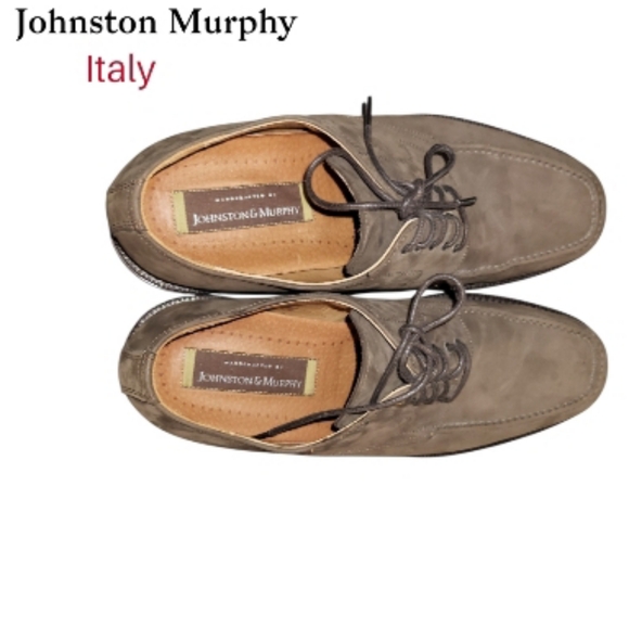 Johnston Murphy Italy Brown Leather Nubuck Loafer Casual Dress Shoe Men 11.5 - Picture 7 of 10